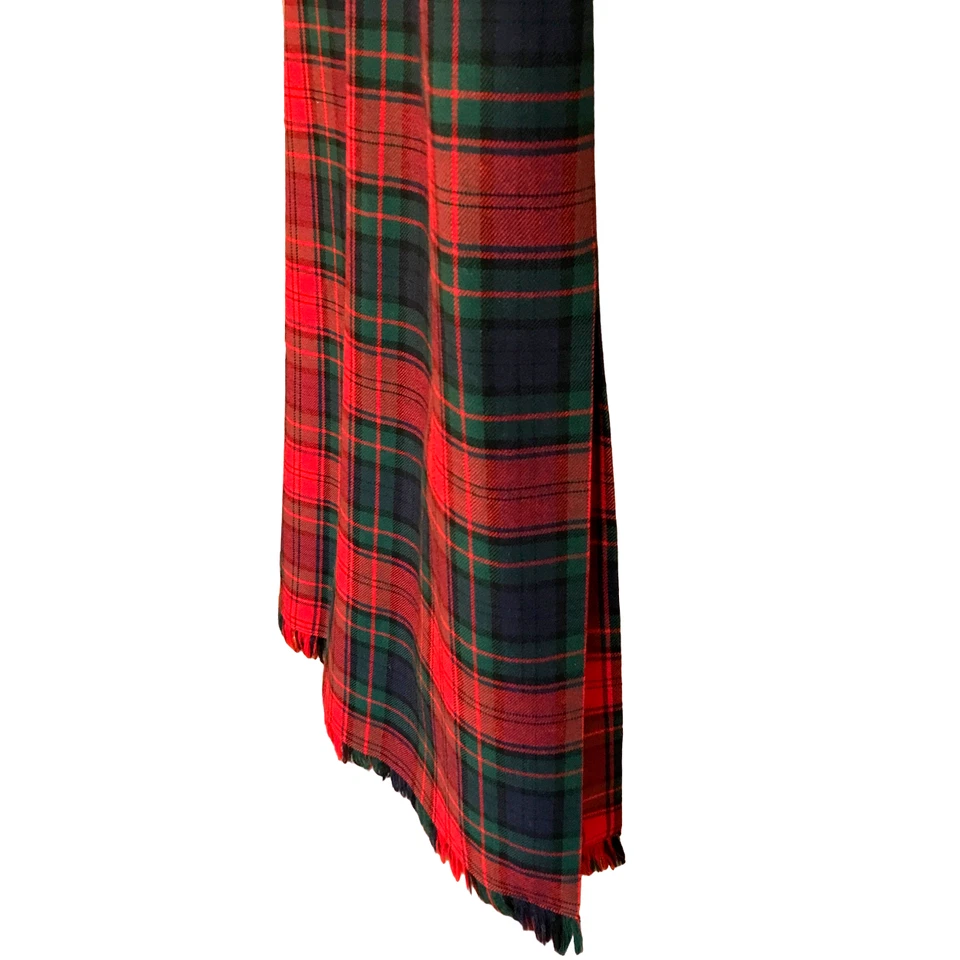 格子直笔中裙10内衬羊毛侧开衩女式Rafaella二手状况完好 — 第 3/4 张图片