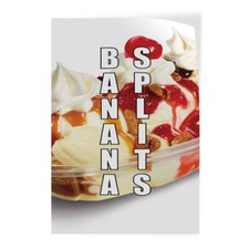 Door Decals Vertical Vinyl Stickers Multiple Sizes Banana Splits Food and Drink