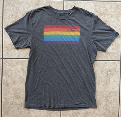 PrAna Short Sleeve Men's Medium Gray Climbing T-Shirt Athletic Sports Party Top