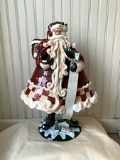Vintage Santa Claus Greeter Metal Christmas Standing Figurine Decor 18”