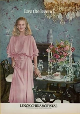 1978 Lenox China & Crystal Live The Legend Dining Room Blonde Vintage Print Ad