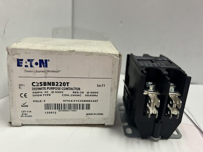 NEW EATON C25BNB220T Definite Purpose Contactor
