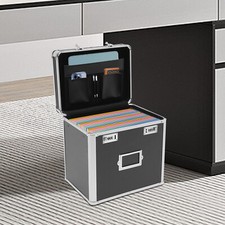 Fireproof Document File Organizer Box Storage Filing Cabinet Safe Portable Box