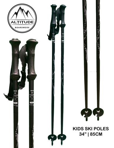 ALTITUDE TODDLER/SMALL KIDS SKI POLES 34"/85CM (6061 ALUMINUM & 16MM SHAFT) - 第 1/4 張圖片