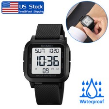 Men's Military Sports Watch LED Large Screen Digital Waterproof Multifunction