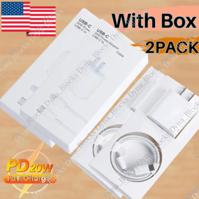2 Pack 2023 Upgrade Super Fast Charger Type C For iPhone 14 13 12 11Pro Max Xs 8