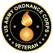 US Army Ordnance Corps Veteran Bumper Sticker Vinyl Soldier Decal 5"