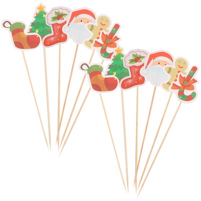 12 PCs Weihnachtskuchen -Topper Papierkuchen Topper (Zufallsstil)