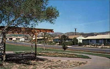 Simi Valley California CA Ranch Style Homes Street Scene c1950s-60s Postcard