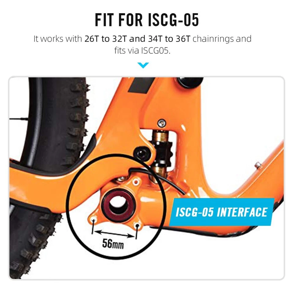 MTB BASH GUARD Bicycle Chains Stabilizer 26-32T 34-36T Chainring Protector Plate - Image 4 of 4