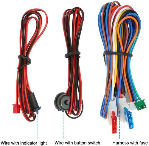 Car Keyless Entry Car Alarm System with 2 Remote Control+1 Siren Universal U5U1 - Picture 8 of 11