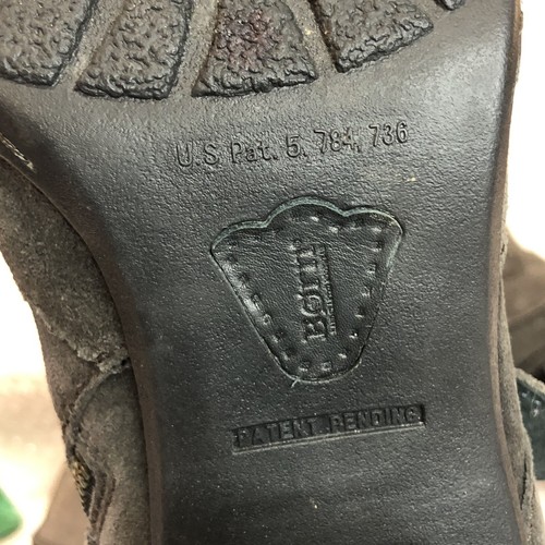 Born kniehohe graue Lederstiefel Größe 9 abgenutzt Wildleder seitlicher Reißverschluss B67703 - Bild 7 von 11