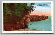 Marquette MI Cove c1920 Presque Isle Michigan Hiawatha Beach Postcard Vintage G4