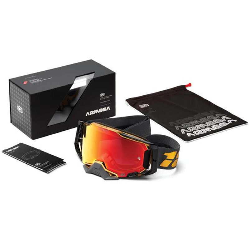 100% Percent Armega Goggle Lightsaber Red Mirror Lens Off-Road