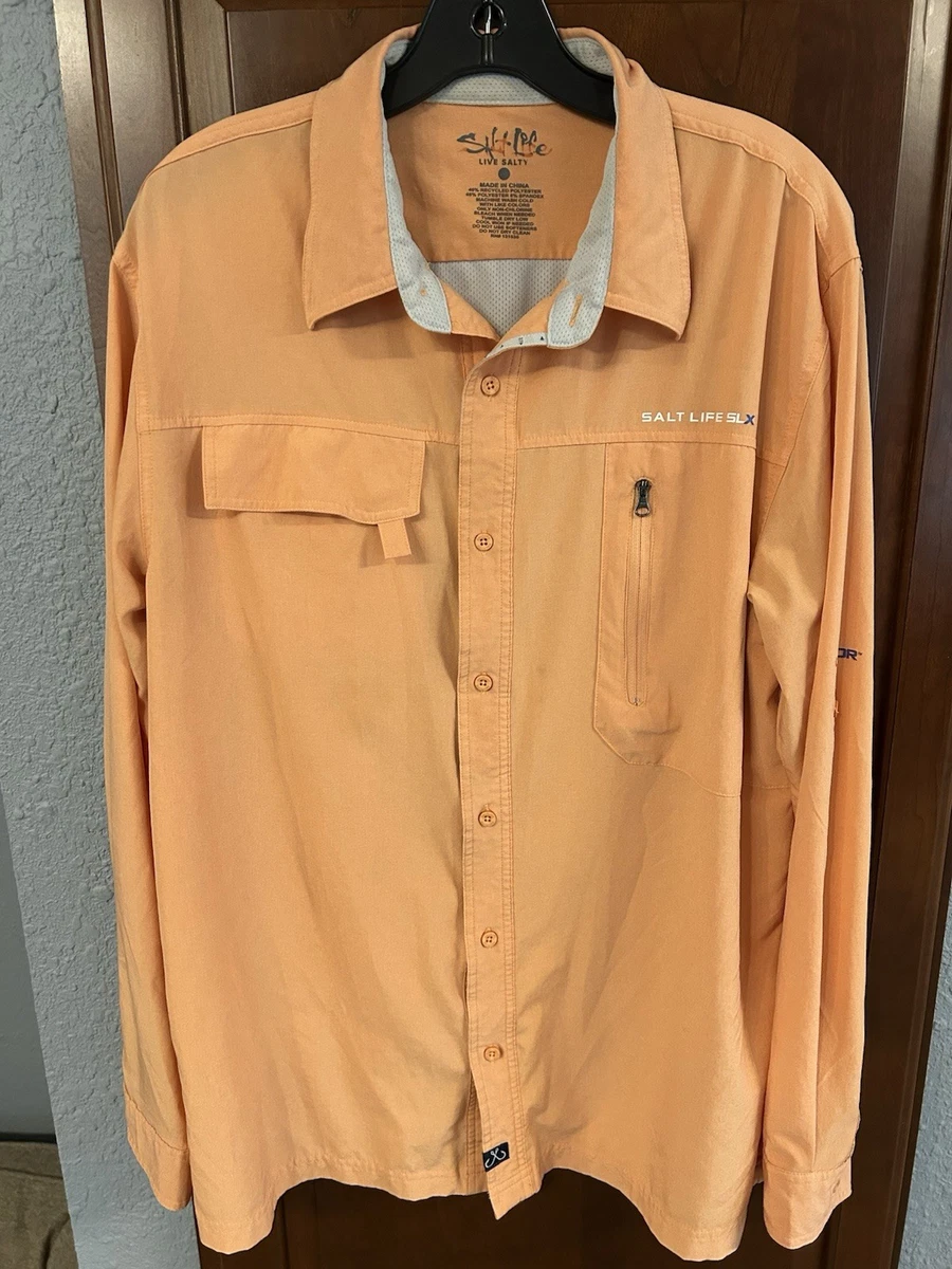 Chemise De Pêche Homme Salt Life SLX UV Vapor - Taille M - Manches Longues - Protection UV30