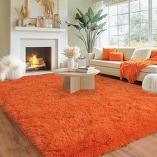Soft Shaggy Rugs for Bedroom Living Room, 4x5.9 Feet Fluffy Shag Bedside Rug,...