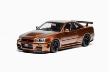 Nissan R34 Skyline GT-R (Bronze) [Motorhelix] 1/18 scale