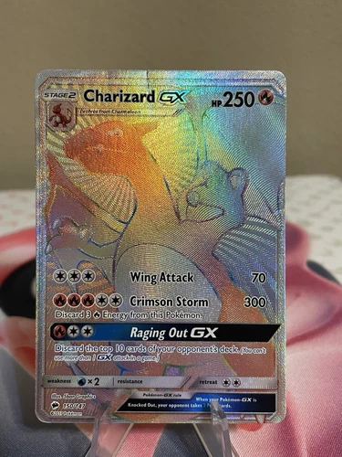 Charizard GX #150 - Rainbow Rare - Burning Shadows (LP - Small Crease) Pokemon