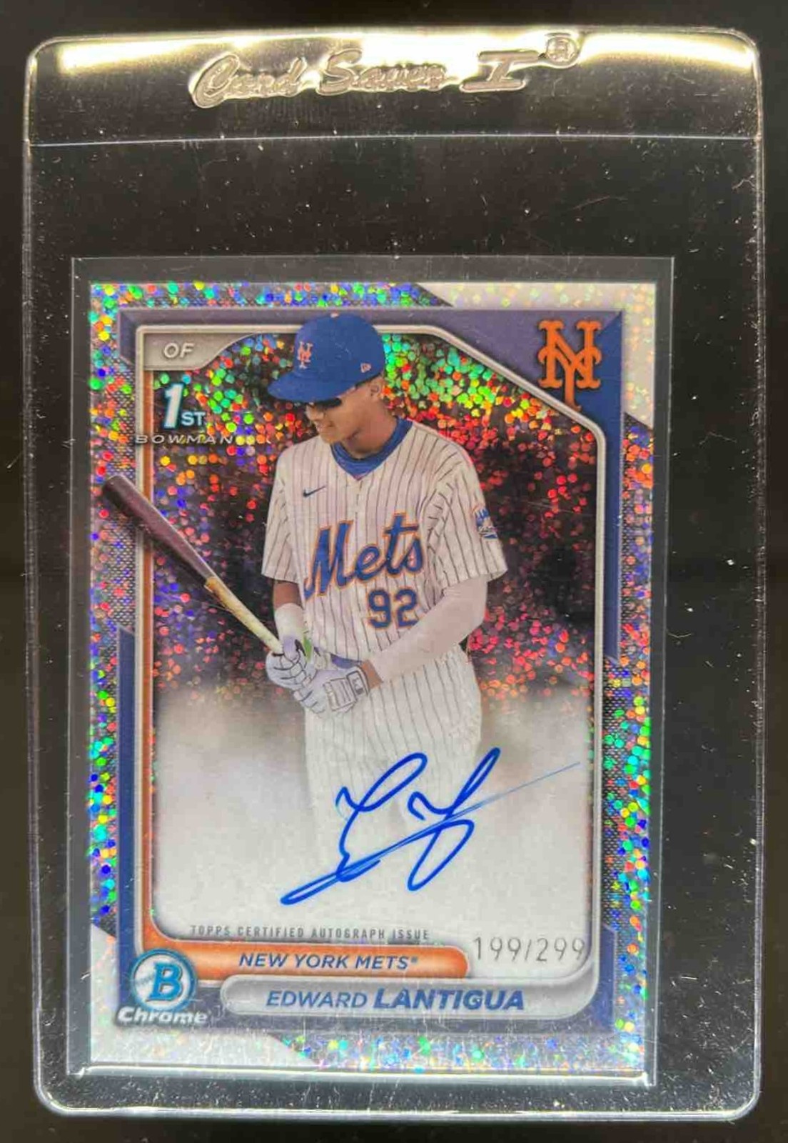 2024 Bowman Chrome Edward Lantigua Auto Speckle Refractor 1st #199/299