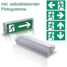 LED Notleuchte 3W Aufputz IP65 Notbeleuchtung Notausgangslicht Leuchtschild