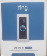 RING Doorbell Pro 2 With 3D Motion Detection. NIB Sealed. Satin Nickel.
