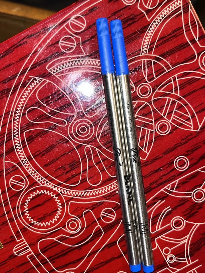 Montblanc Rollerball 2 x Pen Refill Medium Royal Blue 124504, 710. - Image 2 of 3