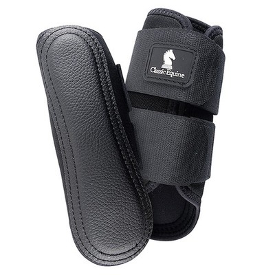 83CE Large Classic Equine Airwave Splint Breathable Horse Leg Boots Pair Black