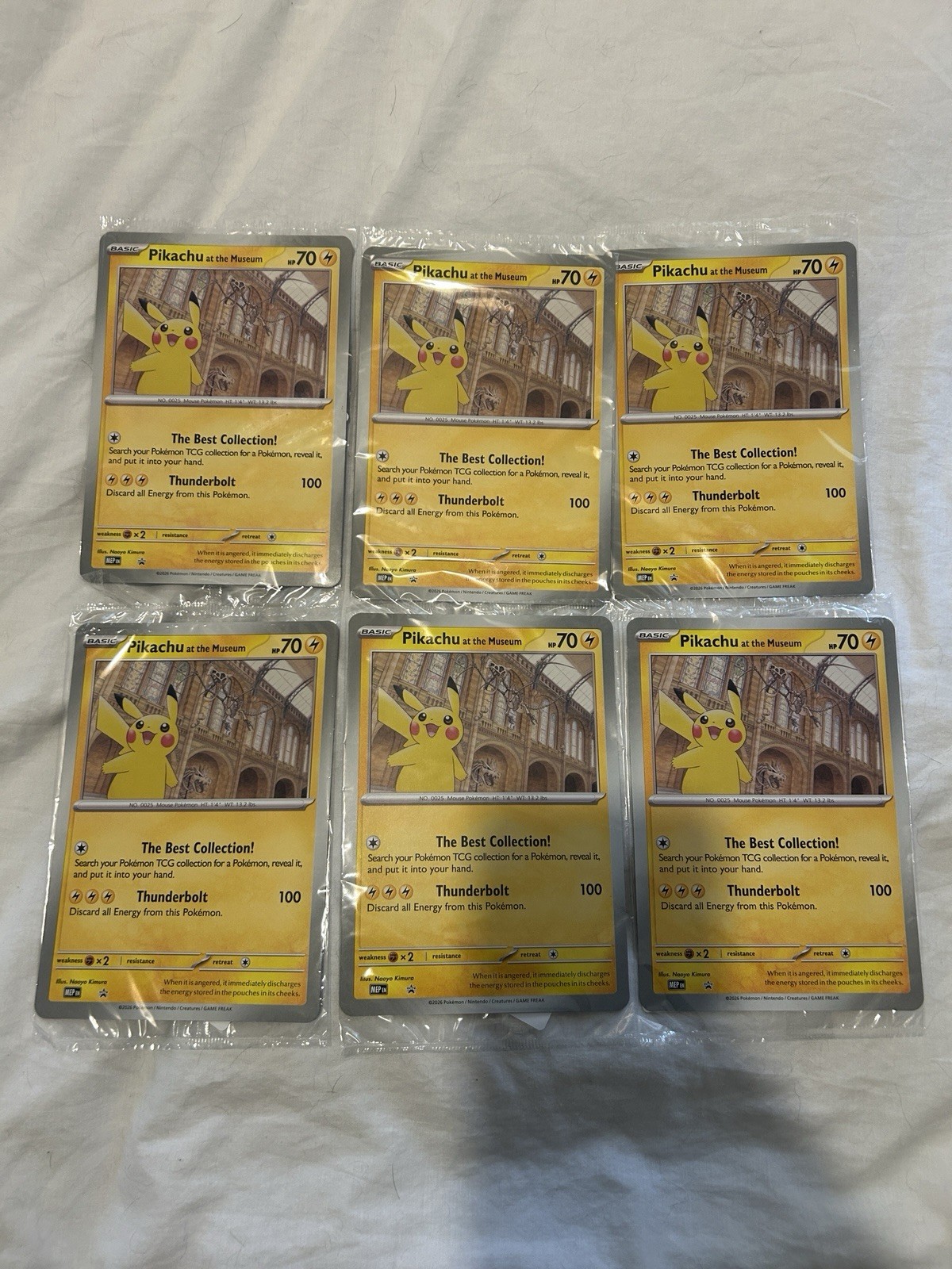6x Pikachu At The Museum Jumbo Promo Card Pokemon TCG, New Sealed ✅