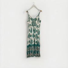 Me 2 Magic Anthropologie Maxi Dress Paisley Metallic Straps Tiered Boho Beach 3X