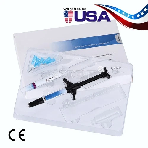 Dental Orthodontic Adhesive Light Cure Band Bonding Cement Blue Glue Intro Kit