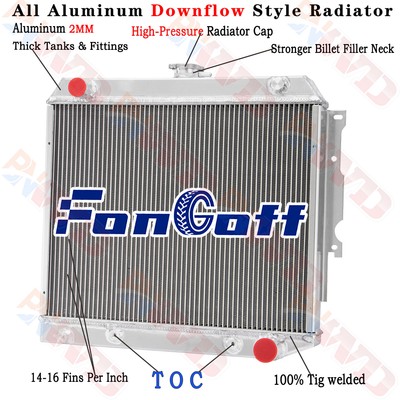 2374 Aluminum 3 Row Radiator For 1970-1974 Mopar Dodger Plymouth Small Block V8