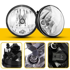 Pair LED Fog Lights Lamp Assembly Chrome For ...