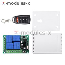 433Mhz 4CH Remote Control Receiver RF Wireless Switch Relay Module Transmitter
