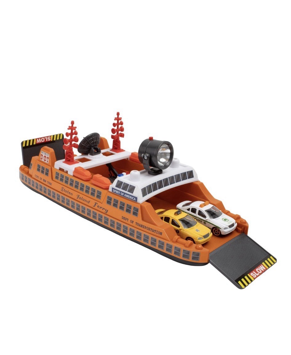 Daron Staten Island Ferry Set with 3 Vehicles Orange Plastic