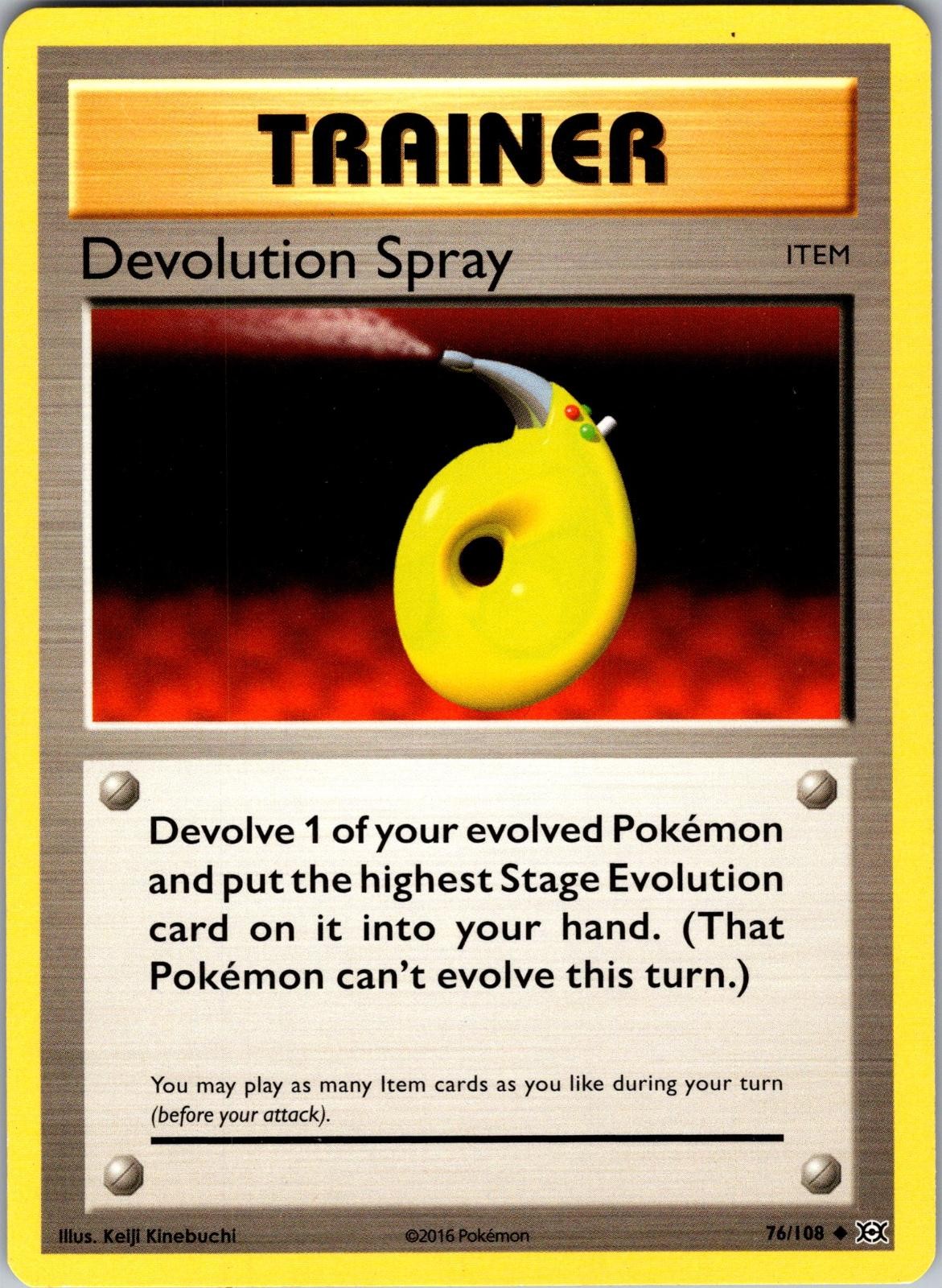 Devolution Spray 76/108 Uncommon Evolutions Pokemon Heavily Played