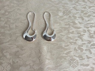 Große Ohrringe Gestempelt mit 925 Silber Kreolen Creole Damen Ohrschmuck