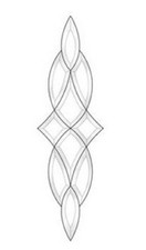 8 1/4 x 28 Inch Long Starburst Bevel Cluster EC591