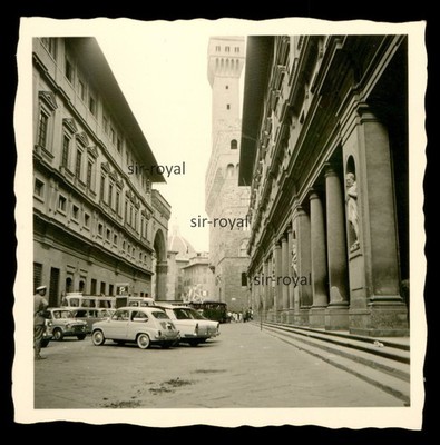 Florenz 1950er - Galleria degli Uffizi mit Auto KFZ - Italien - Foto 6x6cm