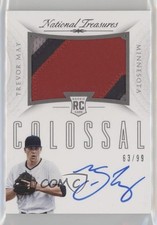 2015 National Treasures Rookie Colossal Signatures 63/99 Trevor May #21 Auto md3