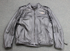 Harley Davidson Men's 110th Anniversary Rare Motorcycle Leather Jacket size: L