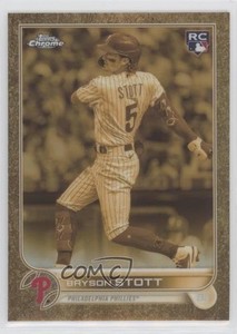 2022 Topps Gilded Collection Cast in Gold Extended /199 Bryson Stott Rookie RC