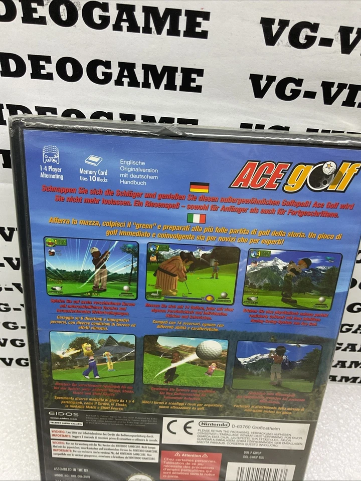 ACE GOLF - NNINTENDO GAMECUBE - NUEVO SELLADO NUEVO SELLADO PAL VERSIÓN CUBO DE JUEGO - Imagen 3 de 4