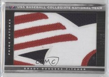 2011 Limited USA Baseball National Teams Prime 10/25 Brady Rodgers #18 Patch 1x9