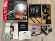 Sega Genesis 2 Console Columns Cart CIB Complete Box New Capacitors 3-button