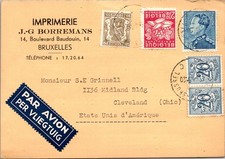 GOLDPATH: Belgium cover 1951 to USA airmail CV903_P17