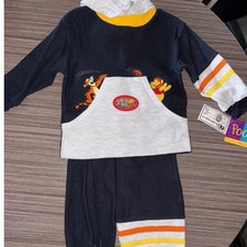 Vintage 2000 Disney Pooh Tigger High-Five Hoodie Set Size 3T