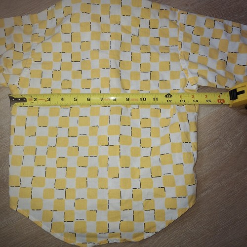 Little Girl Size 7 Lot Of 2 Vintage Shirts Polka Dot Square Made In USA yellow - Picture 7 of 16