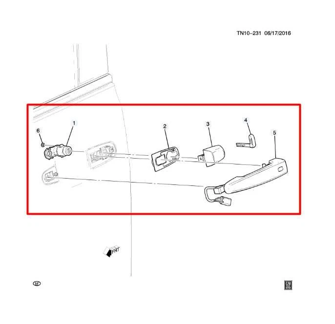 19-24 Chevrolet Blazer 2LT 2.0L FWD motorista dianteiro porta lateral esquerda maçaneta externa - Imagem 2 de 4