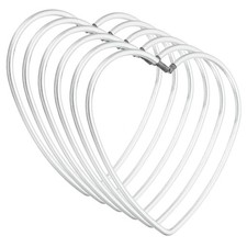 3inch Dream Catcher Rings, 6 Pcs Metal Heart Shape Floral Ring, Silver