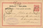 DR MiNr P14/01 foreign postcard Hamburg 7. * B to Amsterdam Netherlands 1890